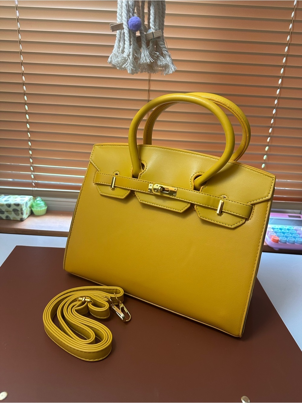 Stylish Mustard Yellow Top-Handle Satchel Bag